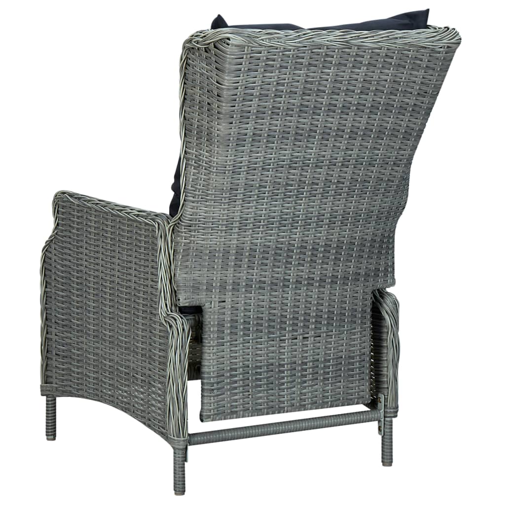 Mobilier à dîner 9 pcs avec coussins Résine tressée Gris clair 9 - 8