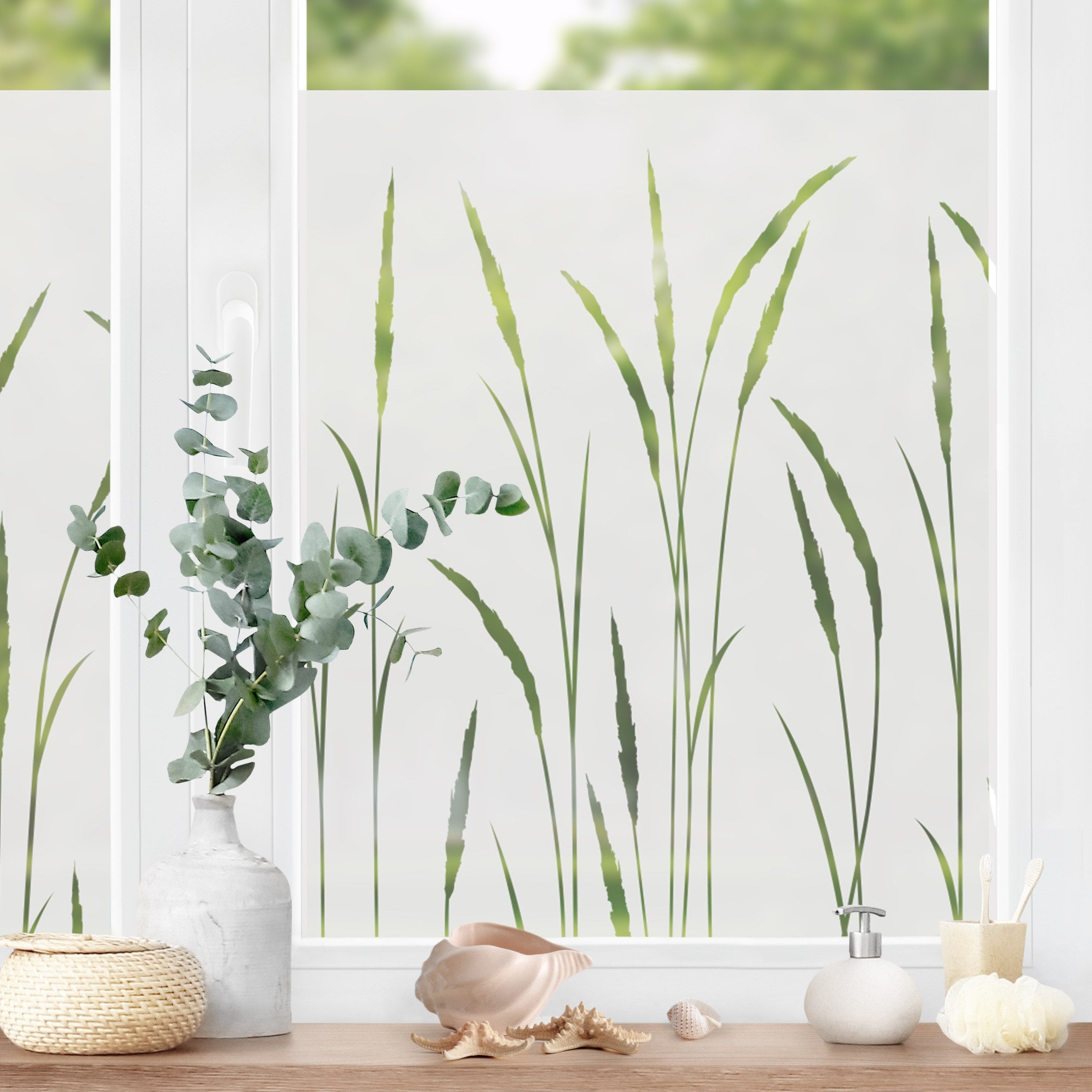 AVOID Pellicola Per Vetri Finestre A Righe – Pellicola Privacy Finestre Con Luce – Pellicola Adesiva Per Vetri Senza Colla – Riutilizzabile – Inclusi Spatola, Taglierino E Spruzzino (120 X 300 Cm