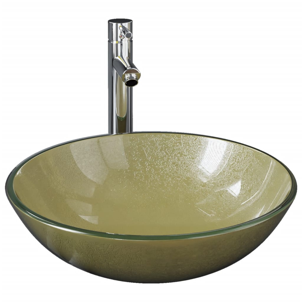 Lavabo Verre trempé 42x14 cm vert - Lavabo En Verre Trempé - Lavabo