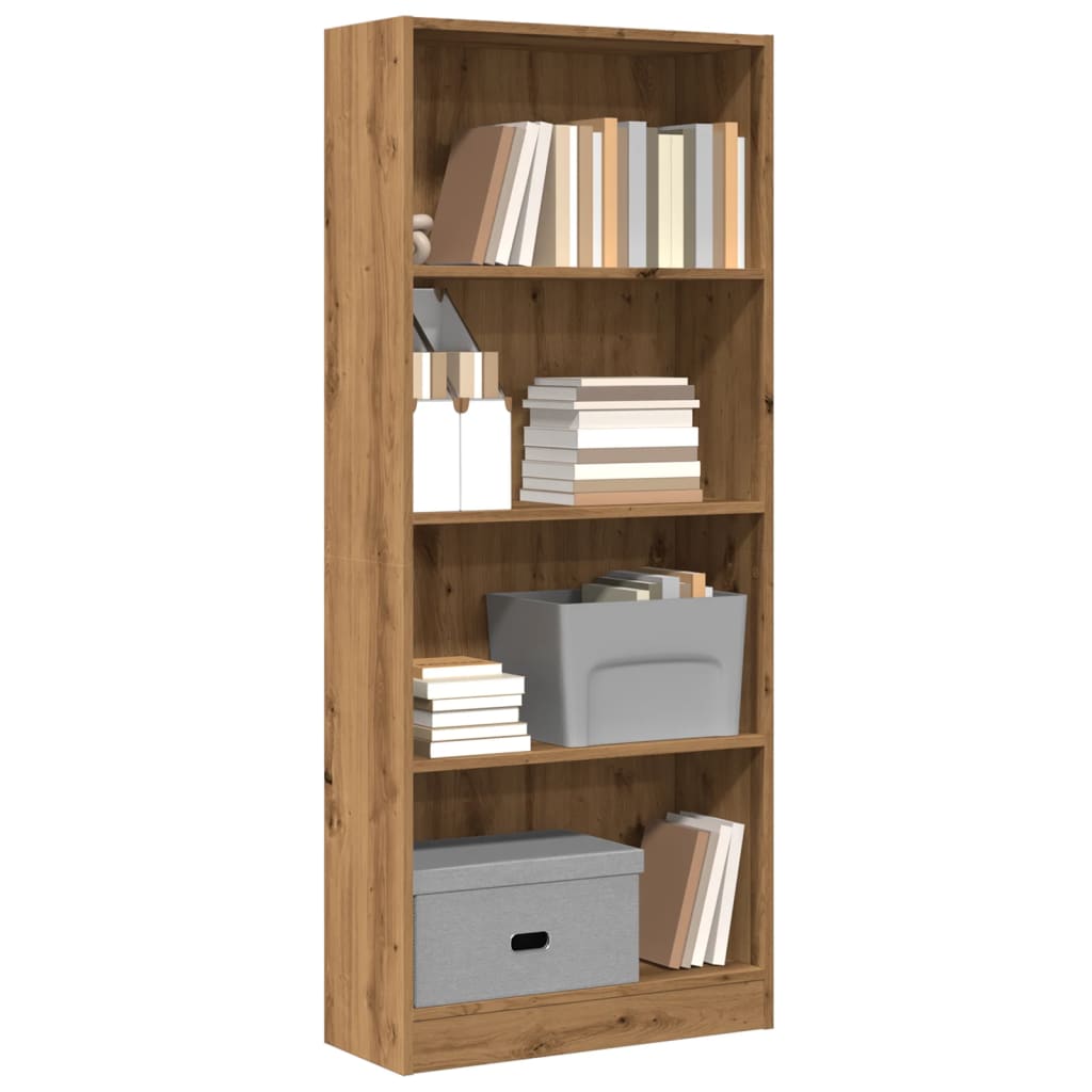 Bibliothèque | Armoire de livres | Meuble de Rangement chêne artisanal 60x24x143 cm bois d'ingénierie CFW534816 - 2
