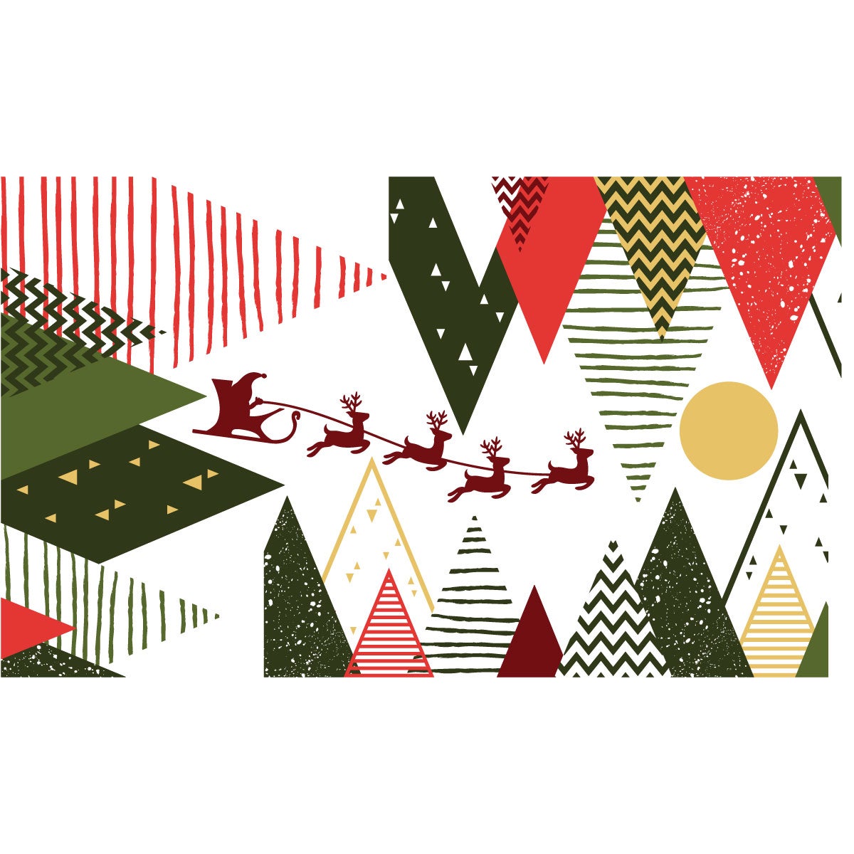 Adesivi di montagne natalizie scandinave - Sticker adesivo - adesivi murali - 100x170cm - 4