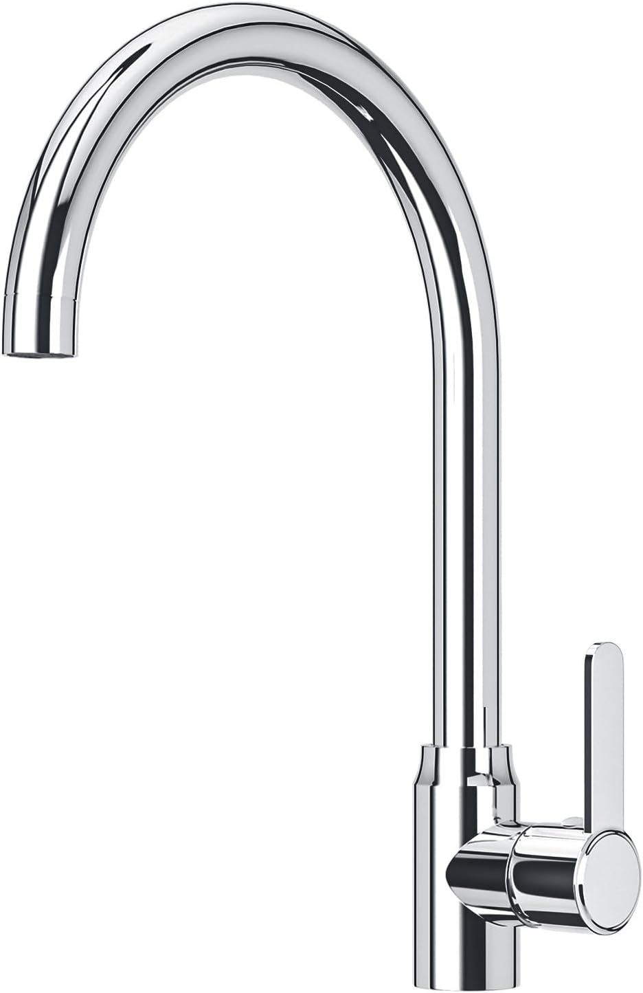 Bateria kuchenna z mieszaczem do ciepłej i zimnej wody, podwójny wąż z obrotem 360°, stal nierdzewna do mycia warzyw i owoców