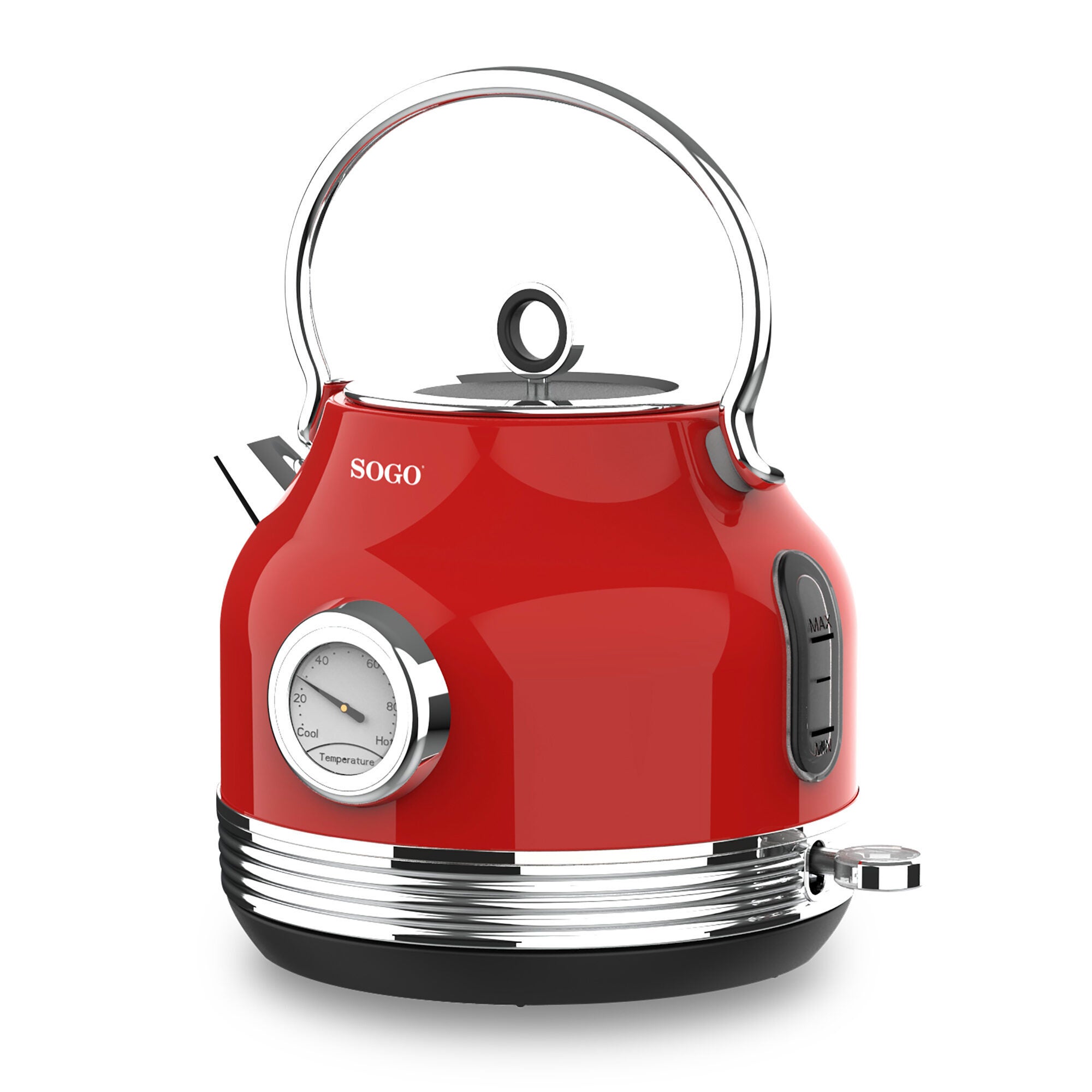 Sogo  Hervidor De Agua Inalambrico Eternal Retro Serie Rojo , Leroy Merlin