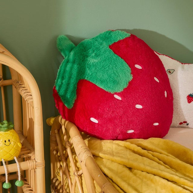 Coussin Fraise Fraci 40x43cm Rouge - ATMOSPHERA CREATEUR D'INTERIEUR