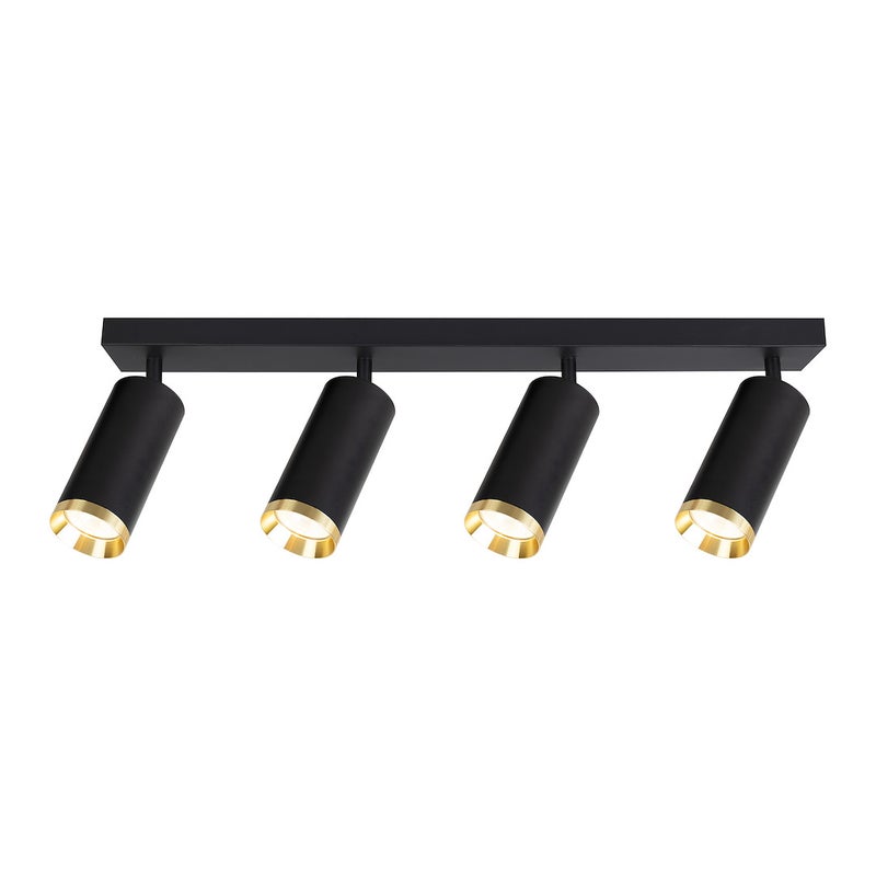 Reflektor sufitowy Spot MICA czarny 4xGU10x10W wym: 19,5 x 59,5 x 6 cm IP20 Milagro