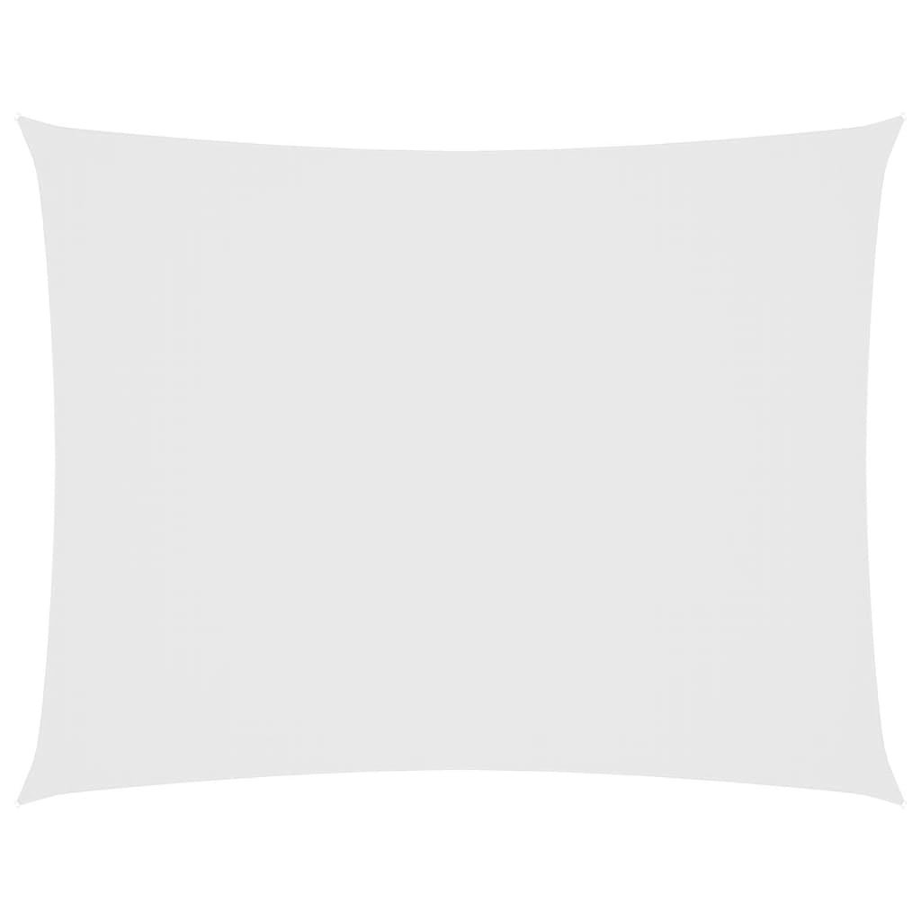 Żagiel przeciwsłoneczny prostokątny z białej tkaniny Oxford, 3x4 m