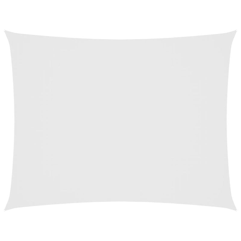Żagiel przeciwsłoneczny prostokątny z białej tkaniny Oxford, 3x4 m