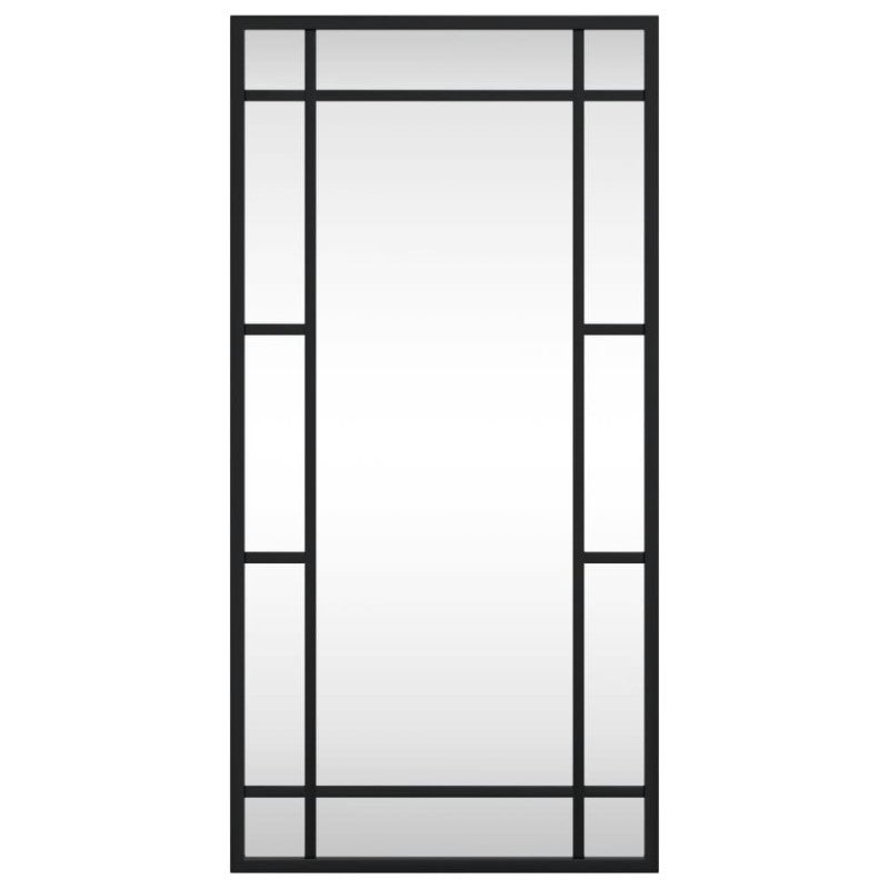 Miroir mural noir 30x60 cm rectangulaire fer - 3