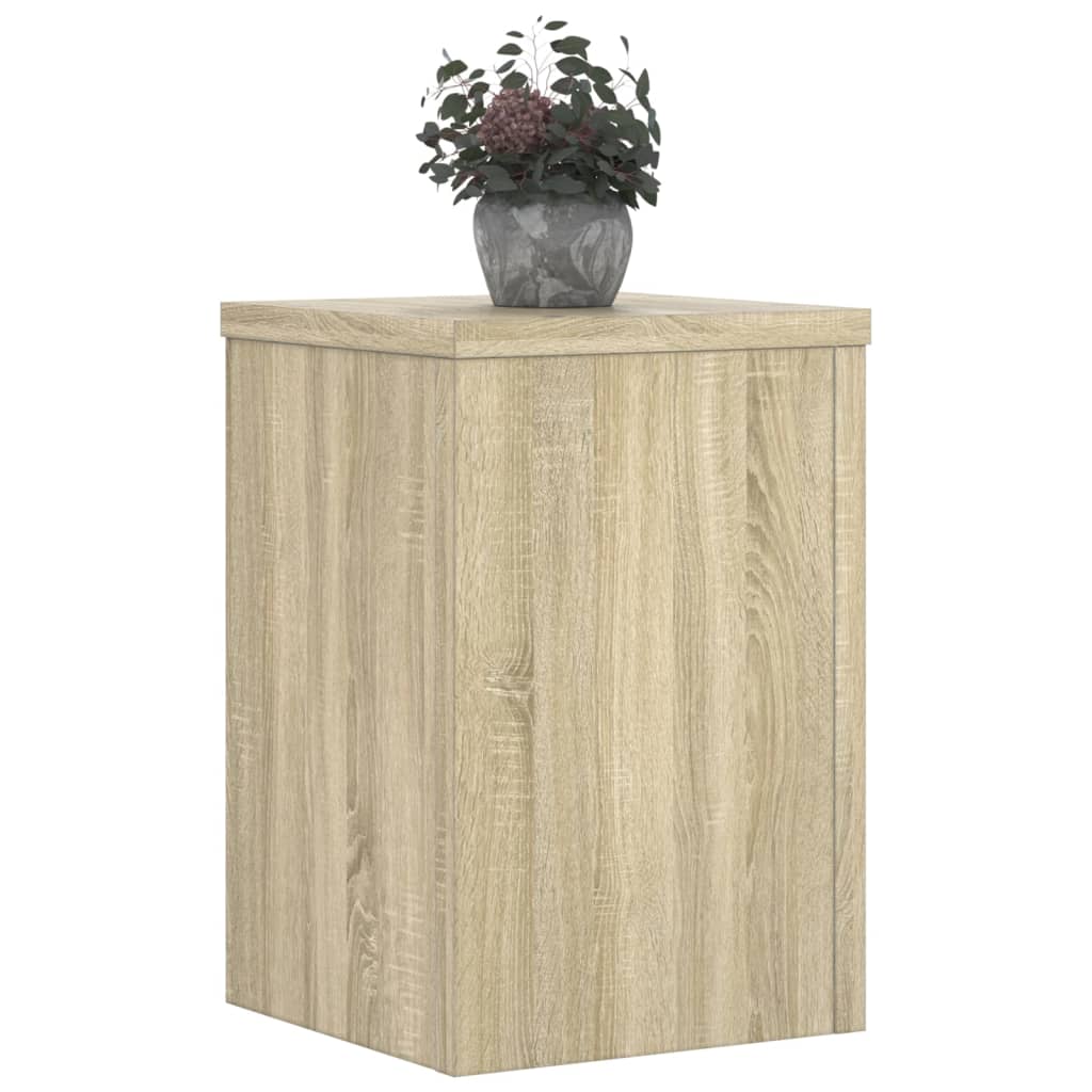 Support de plante, 2 pièces, chêne, 25 x 25 x 35 cm - 8