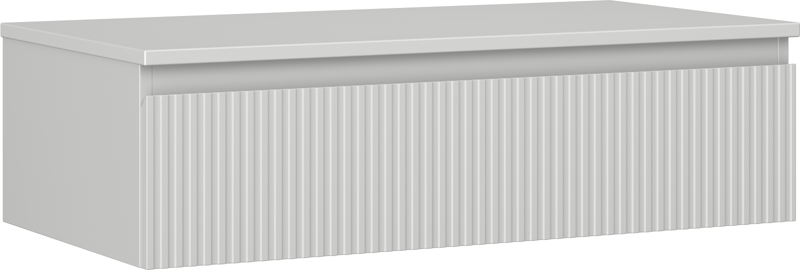 Mexen Rivel szafka łazienkowa podumywalkowa 90 cm z blatem, 1 szuflada, ryflowana , szara mat - 91A20-09023-1-BFC62
