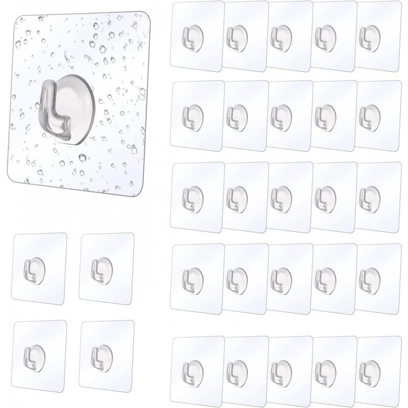 30 sztuk wielokrotnego użytku haczyków samoprzylepnych, haczyków z przyssawką, haczyków mocujących, maks. 8 kg. Przezroczyste haczyki ścienne do sypi