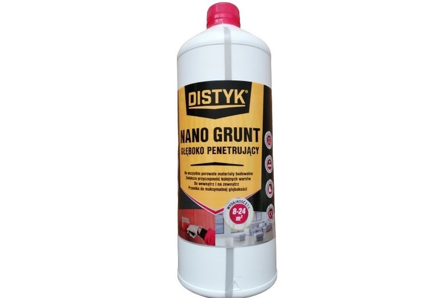 Grunt głęboko penetrujący NANO GRUNT 1 L do betonu i tynków DISTYK