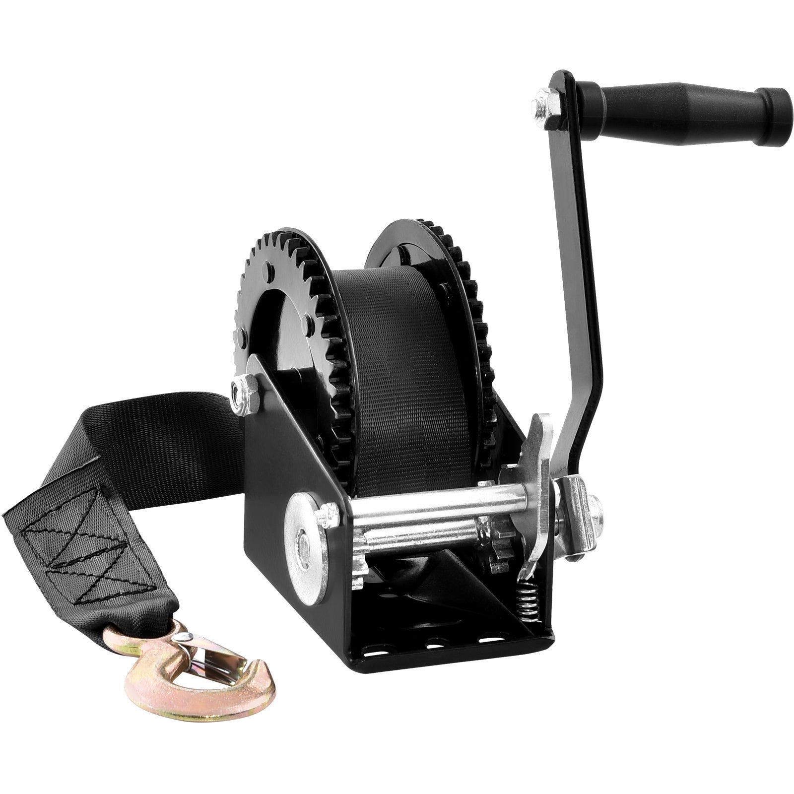 Wciągarka linowa ręczna VEVOR 907,1 kg, 208x105x151 mm, pas 7 m, 2-kierunkowa, uchwyt ergonomiczny, do łodzi, aut, warsztatu