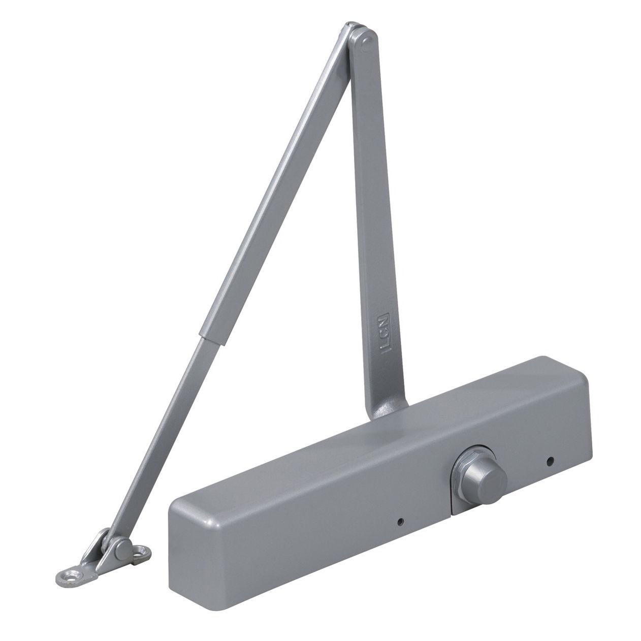 LCN Ferme-porte 1460 - Résistant - Finition En Poudre D'aluminium - Fonte - Sans Mains - Maintien Des Bras Ouverts - Avec Sabot Parallèle