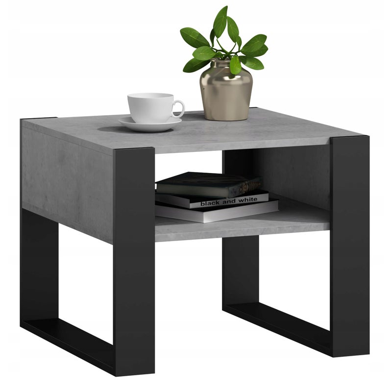 Ława stolik kawowy KAJA KWADRAT 60 beton-czarny