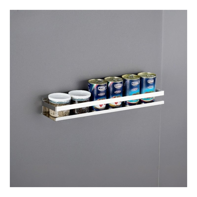 Półka kuchenna ze stali nierdzewnej 304 do łazienki, montowana na ścianie, stojak na przyprawy, kolory metaliczne, 50*10*5,8 cm