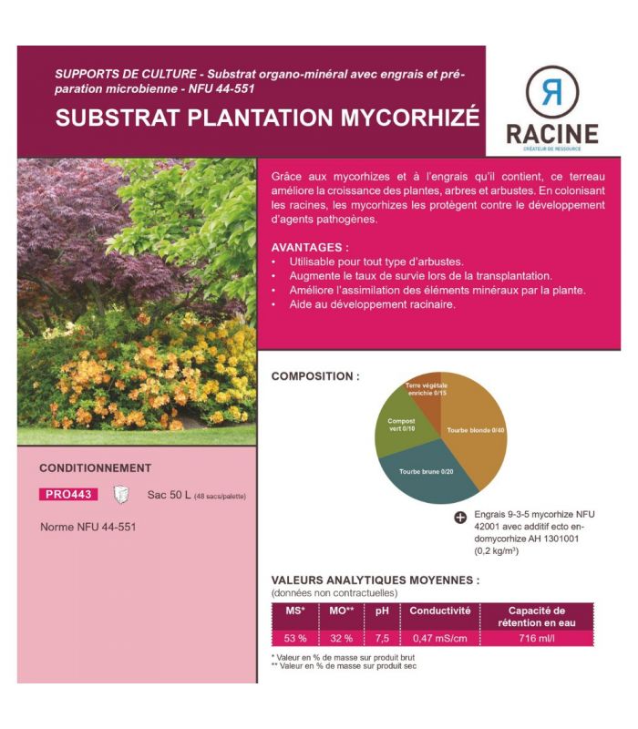 Terreau plantes vertes, sac de 50 litres - PRO12 - 2