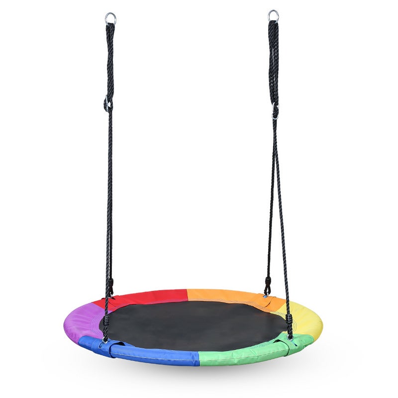 Relaxdays Balançoire Nid D'Oiseau Rond 120 Cm - Charge 100 Kg - Pour Enfant Et Adulte