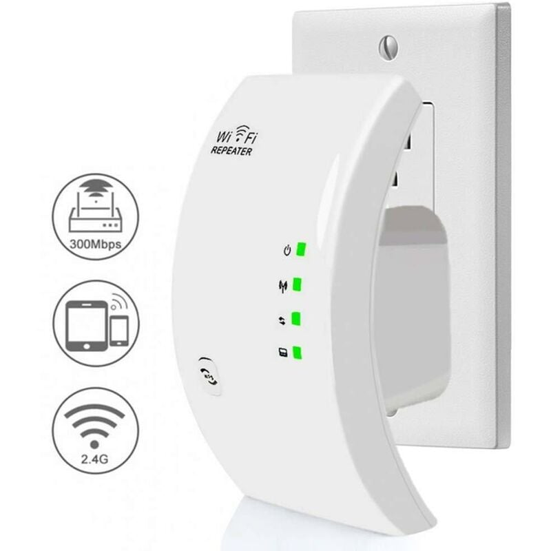 Wzmacniacz WiFi Repeater WiFi 300Mbps Zasięg do 200m2, Biały