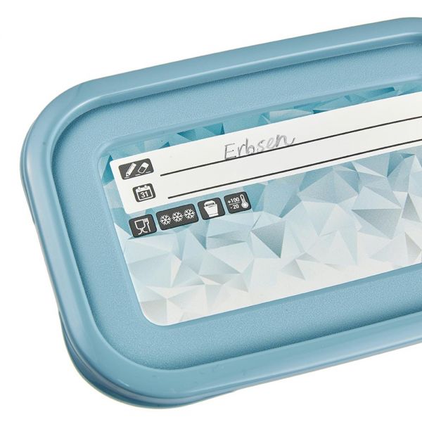 Keeeper Mia Magic Ice - Set 3 Contenitori Freezer Con Coperchio Scrivibile, 1,25L Cadauno, Blu Nordico - Foto 9