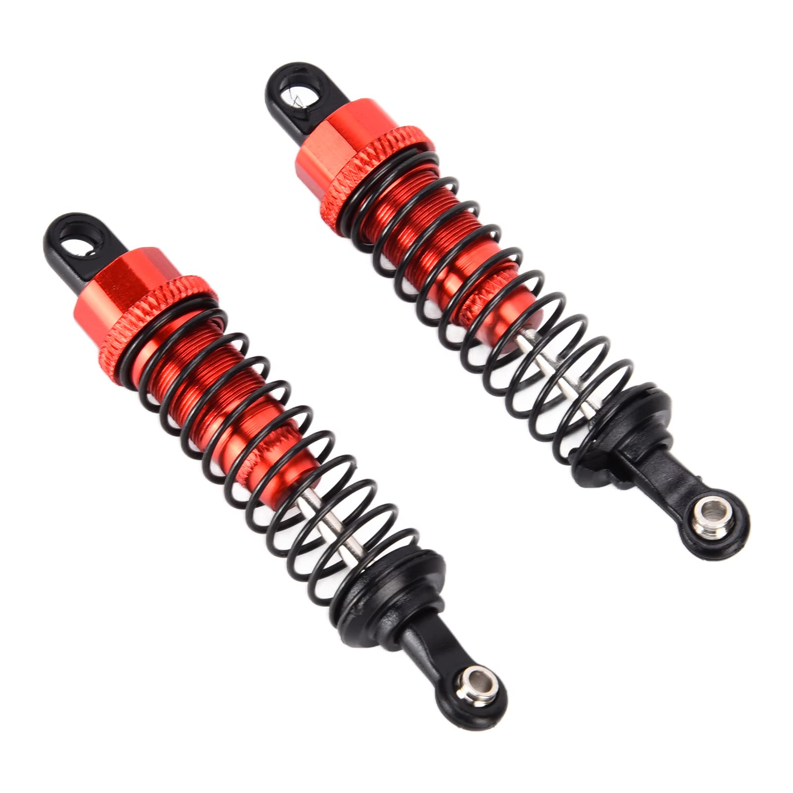Ammortizzatore RC 2 pezzi Ammortizzatore a quattro ruote motrici Lega di alluminio per telecomando 1/16 (rosso) - 9