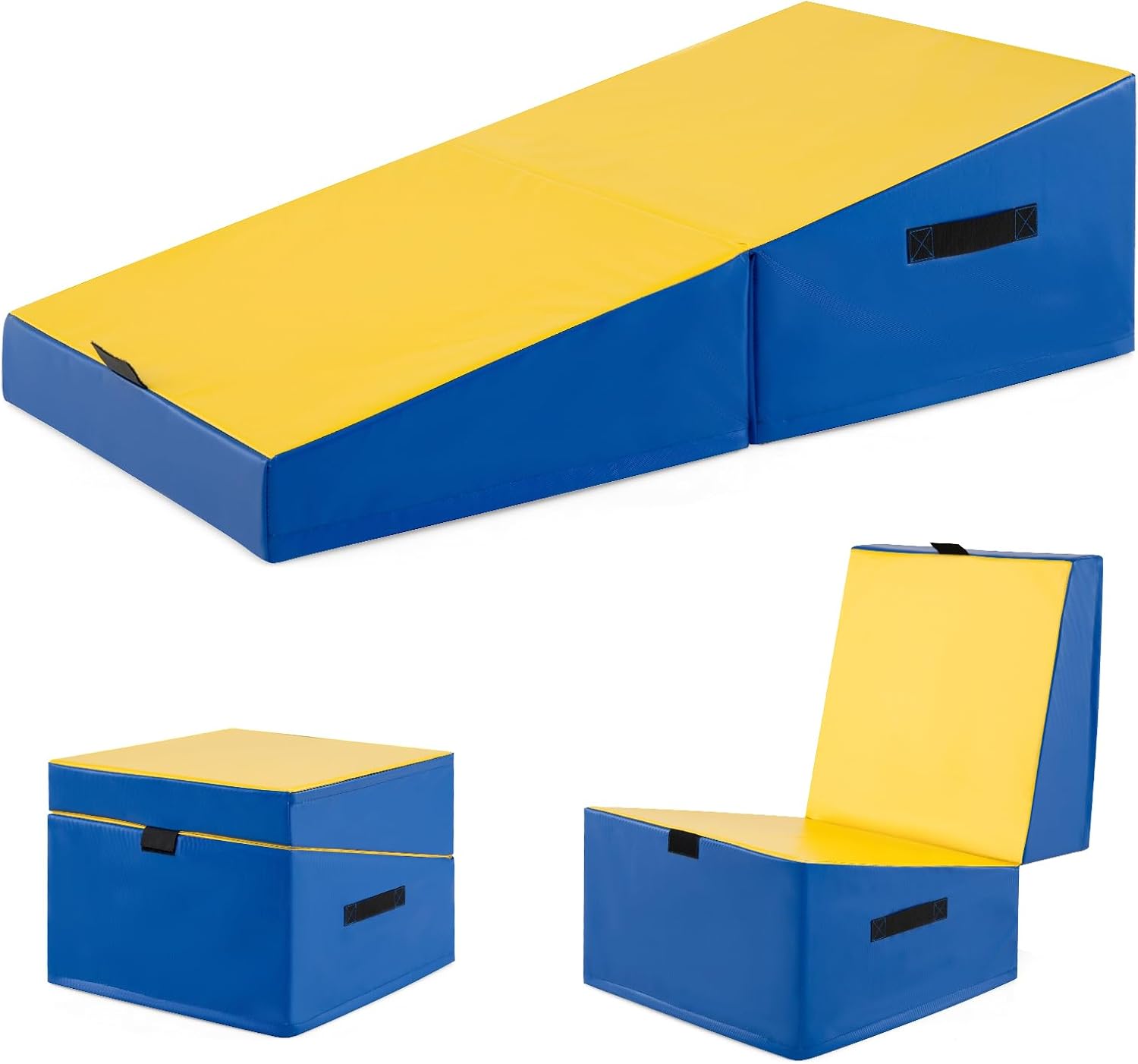 Tapis Gymnastique Pliable, Matelas de Gymnastique Incliné avec Mousse EPE, Housse en PVC,pour Exercices Intérieur/Extérieur, Domicile - 8