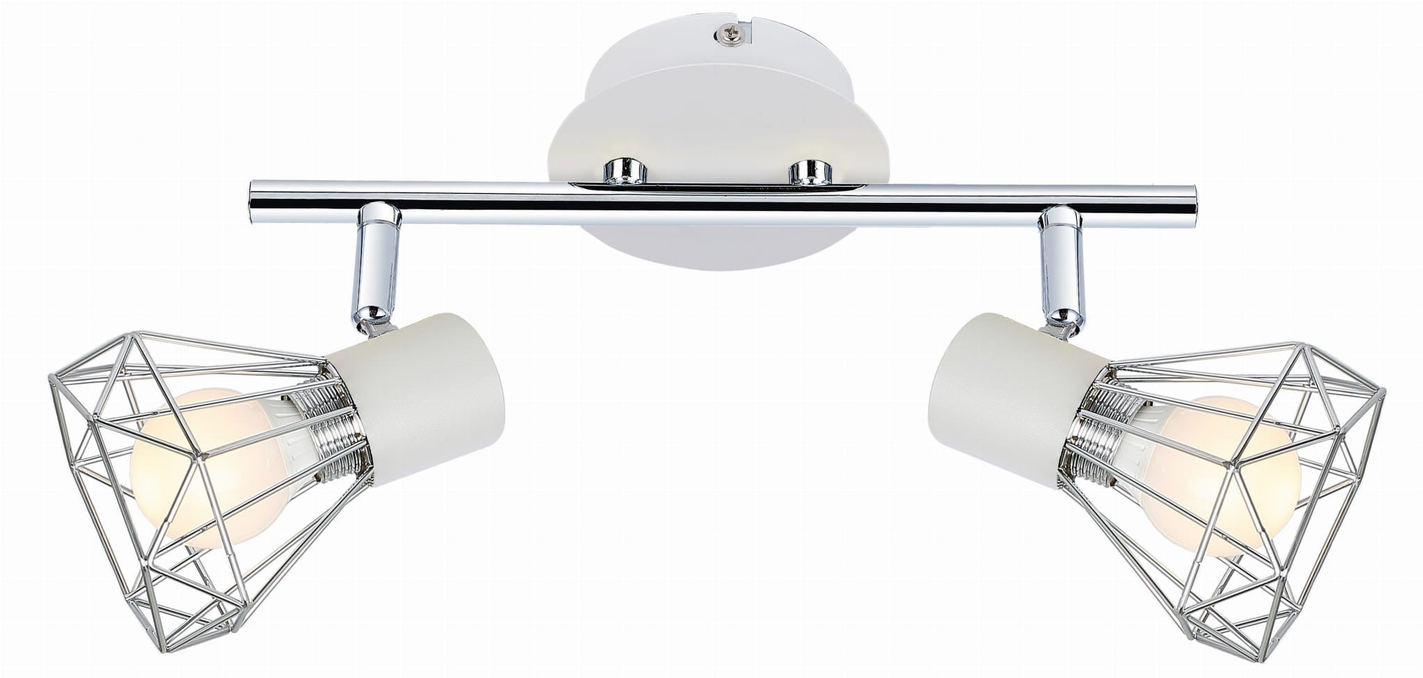 Lampa sufitowa Verve chromowana biała 2xE14x40W wym: 18 x 34 x 9 cm metal Candellux