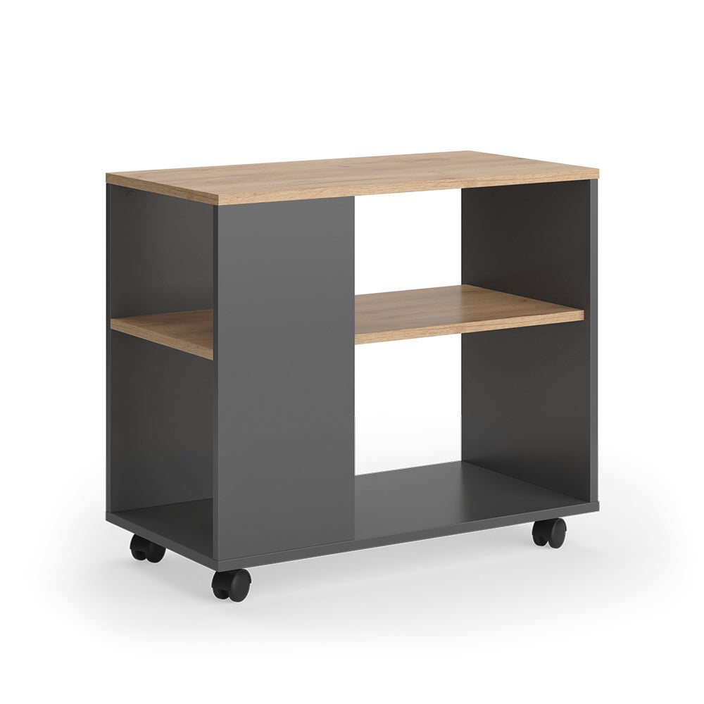 Vicco Stolik kawowy Marian, Złoty dąb power/antracyt, 70 x 36.6 cm z kółkami