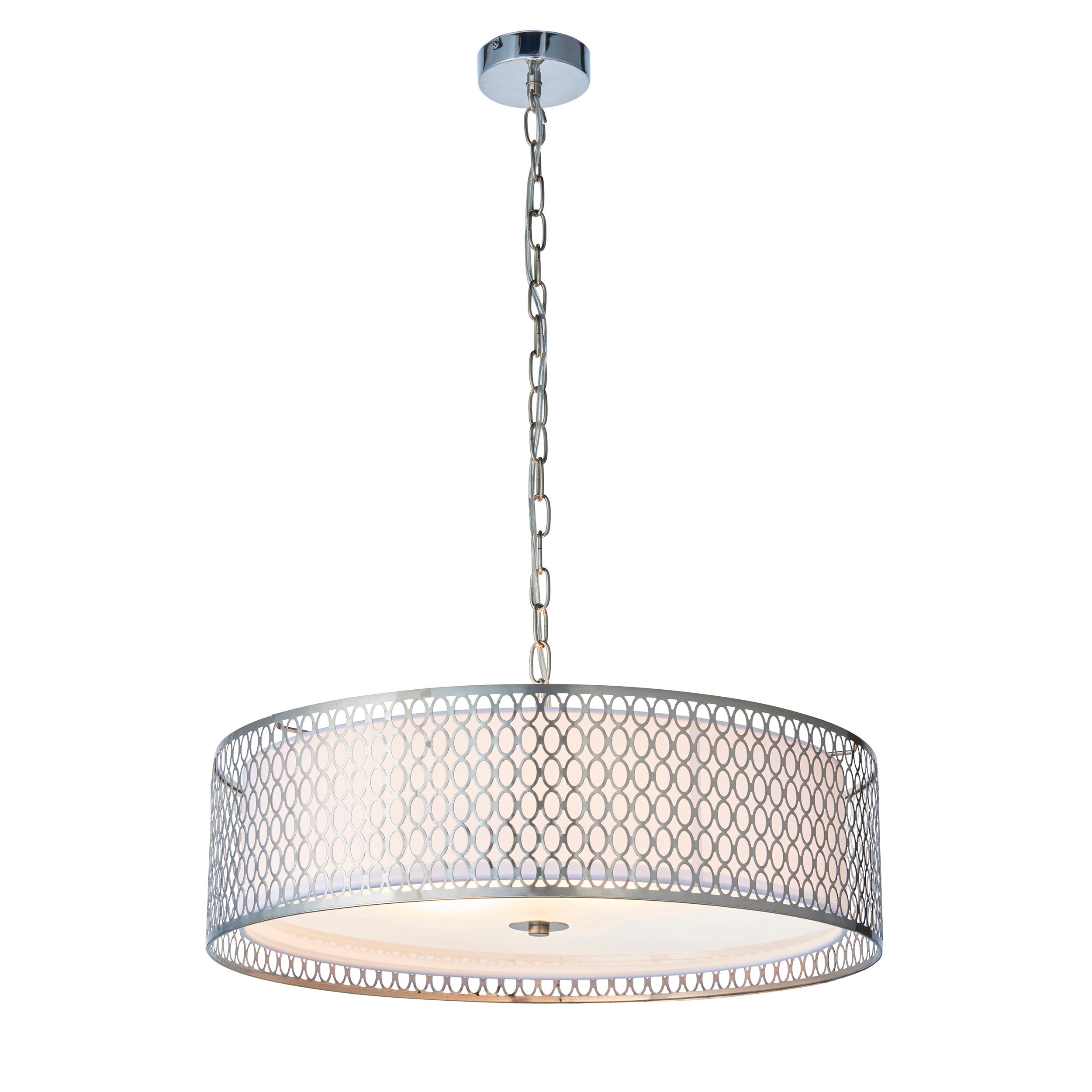 Lampa wisząca CORDERO satynowa niklowa 3xE27x20W metal wym:168,5x56x56cm IP20 Endon