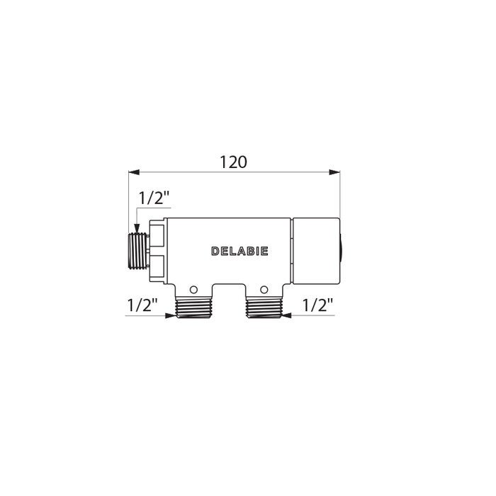 Delabie - Mitigeur thermostatique PREMIX COMPACT - 733015 - 2