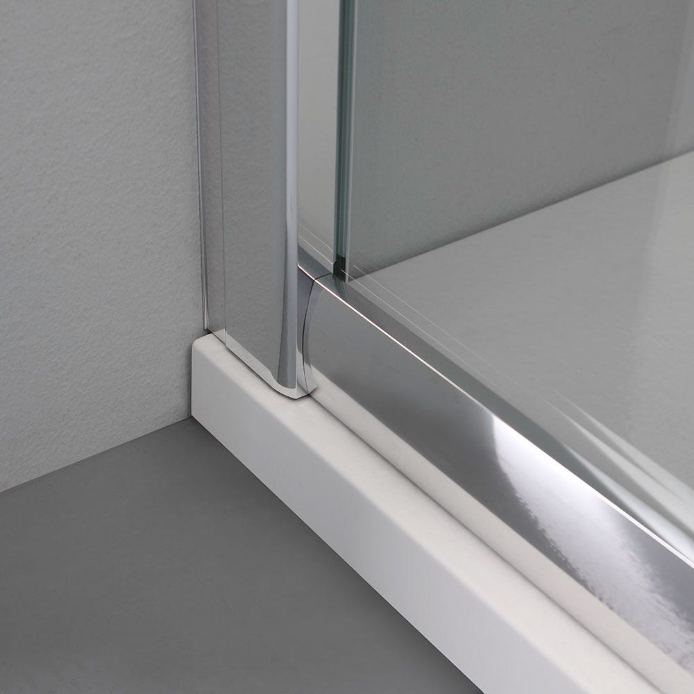 Porte de douche 70x90 cm angulaire verre transparent | Giada - 9