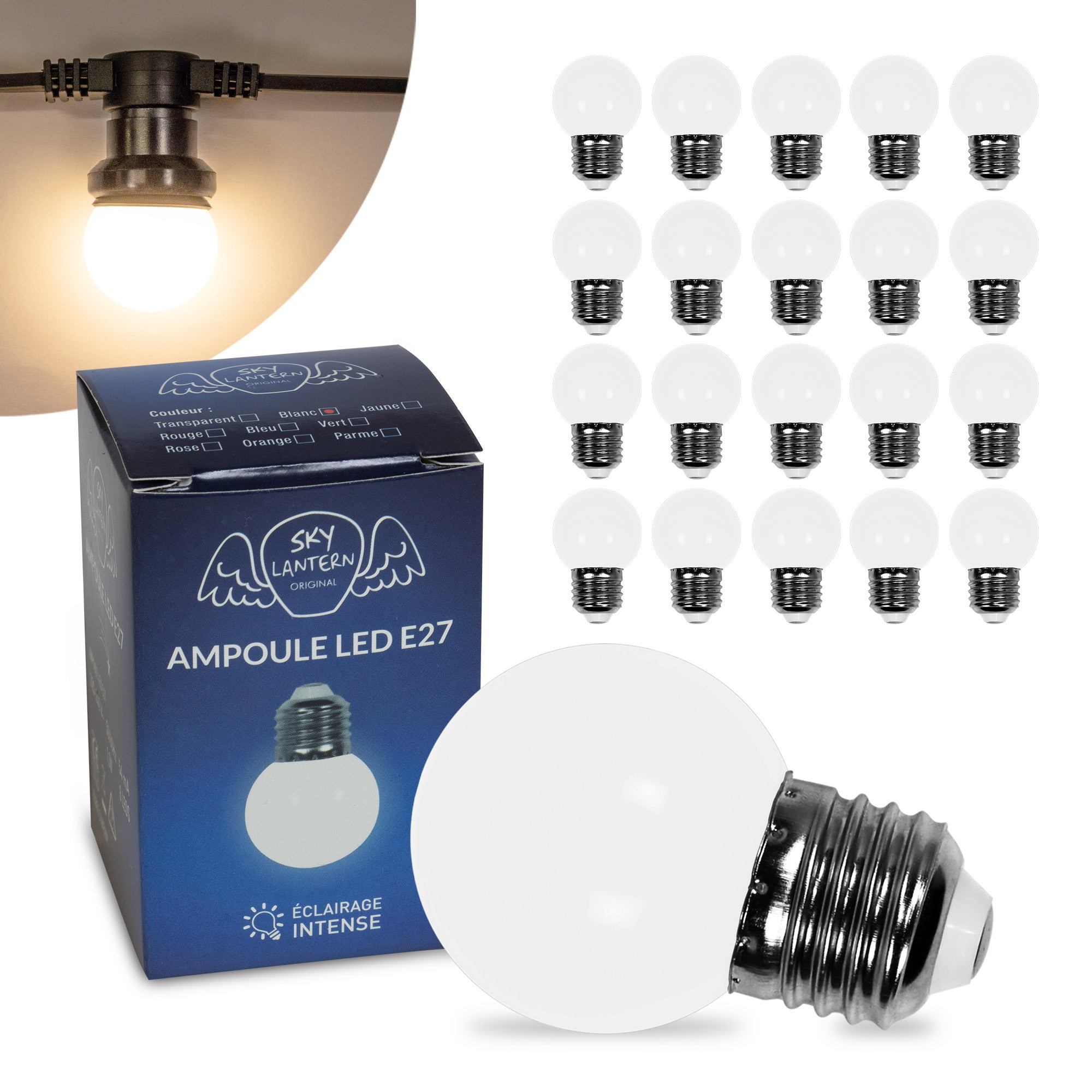 Lot De 14 Ampoules Guirlande Noël Anciennes 15v - Testées Avec Boîte D'origine