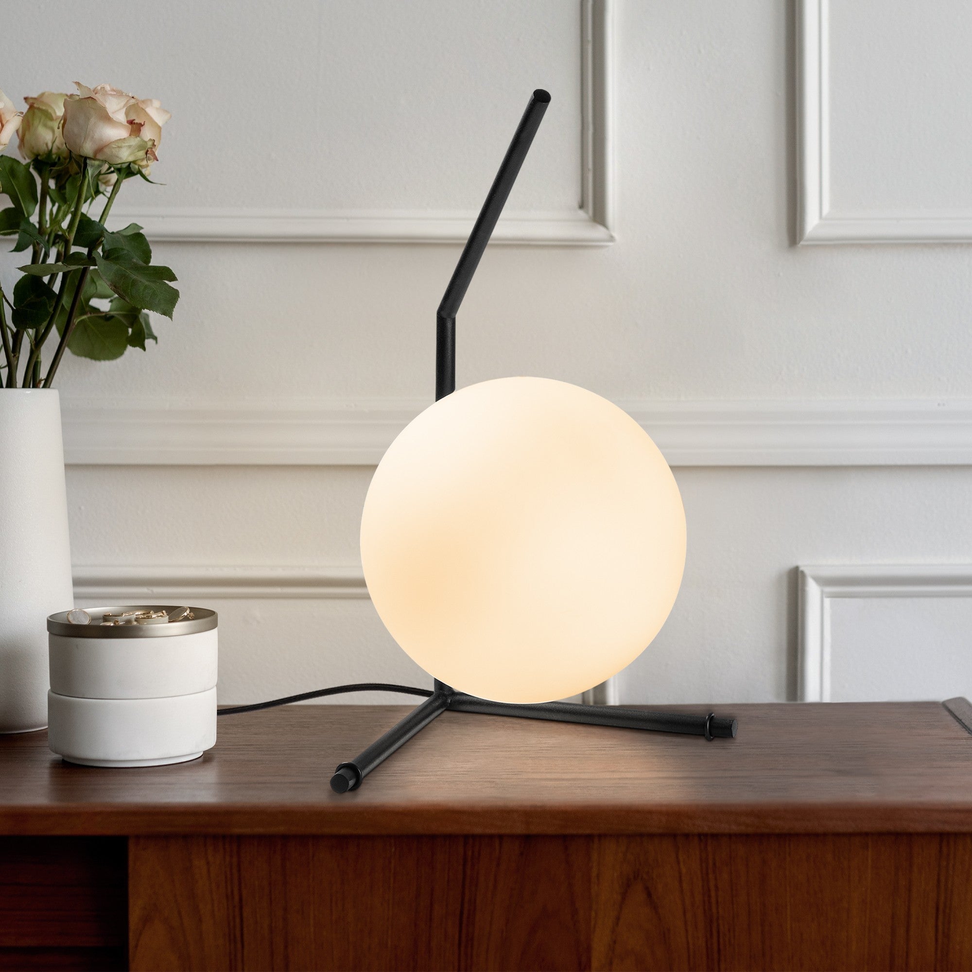 Lámpara de mesa Luminar - 14165 Negro metal | Leroy Merlin