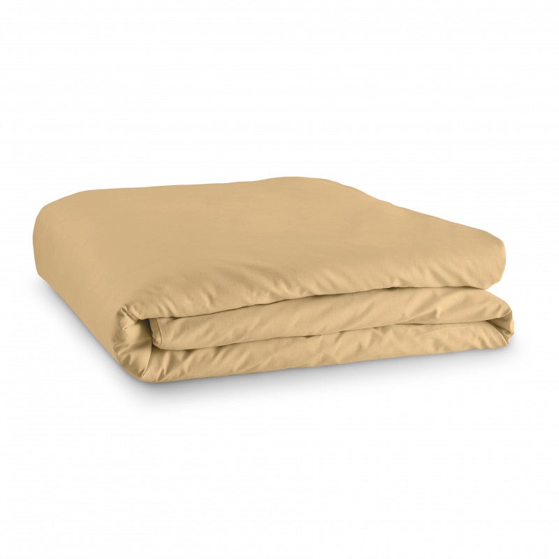 Housse de couette unie Taupe 260 x 240 cm / 100% Coton / 57 Fils/cm² pour lit 2 places 