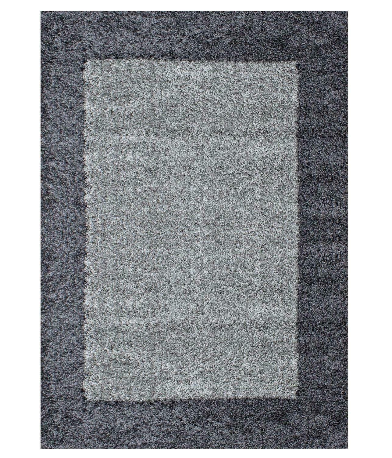 SHAGGY - Tapis à Bordures - Gris 300 x 400 cm | Leroy Merlin
