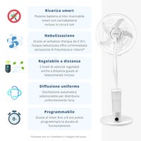 VENTILATORE A PIANTANA CON NEBULIZZATORE E ANTI ZANZARE VENTILATORE A PIANTANA CON NEBULIZZATORE E ANTI ZANZARE