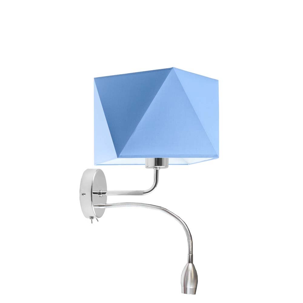 Kinkiet LED lampa ścienna lampa na ścianę z abażurem diament BLUES