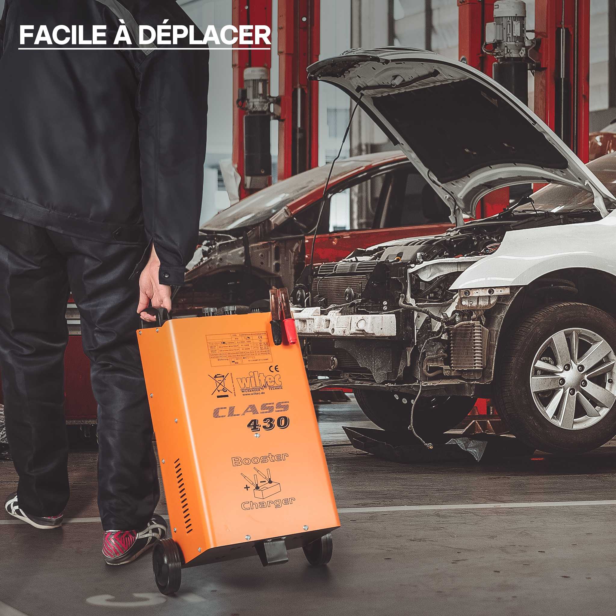 Wiltec Caricabatterie 12V e 24V Boost 430 Caricatore per batterie piombo acido AGM - 8