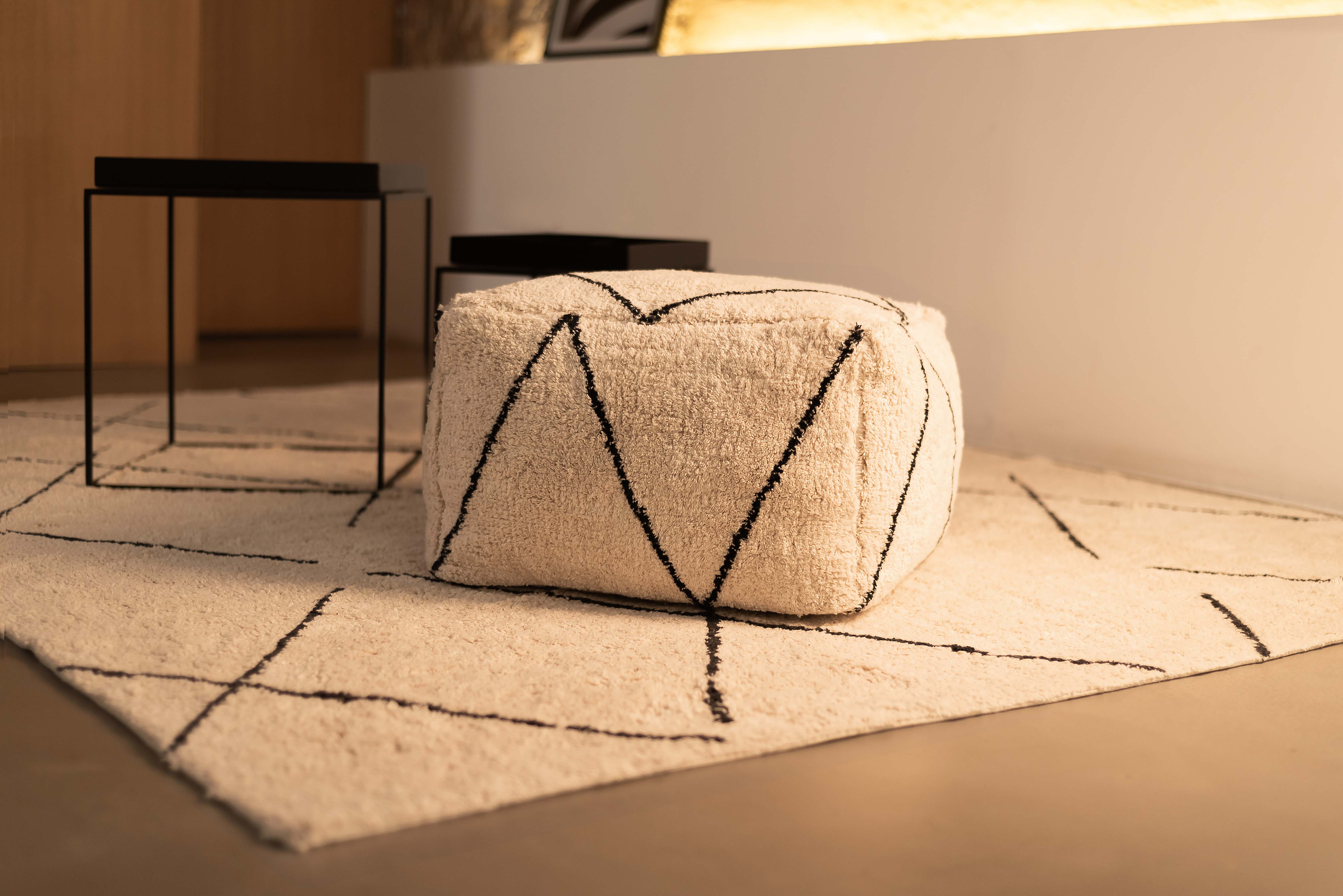 Alfombra bereber Zeri de algodón natural 160x230 cm – Hecha a mano, lavable - 2