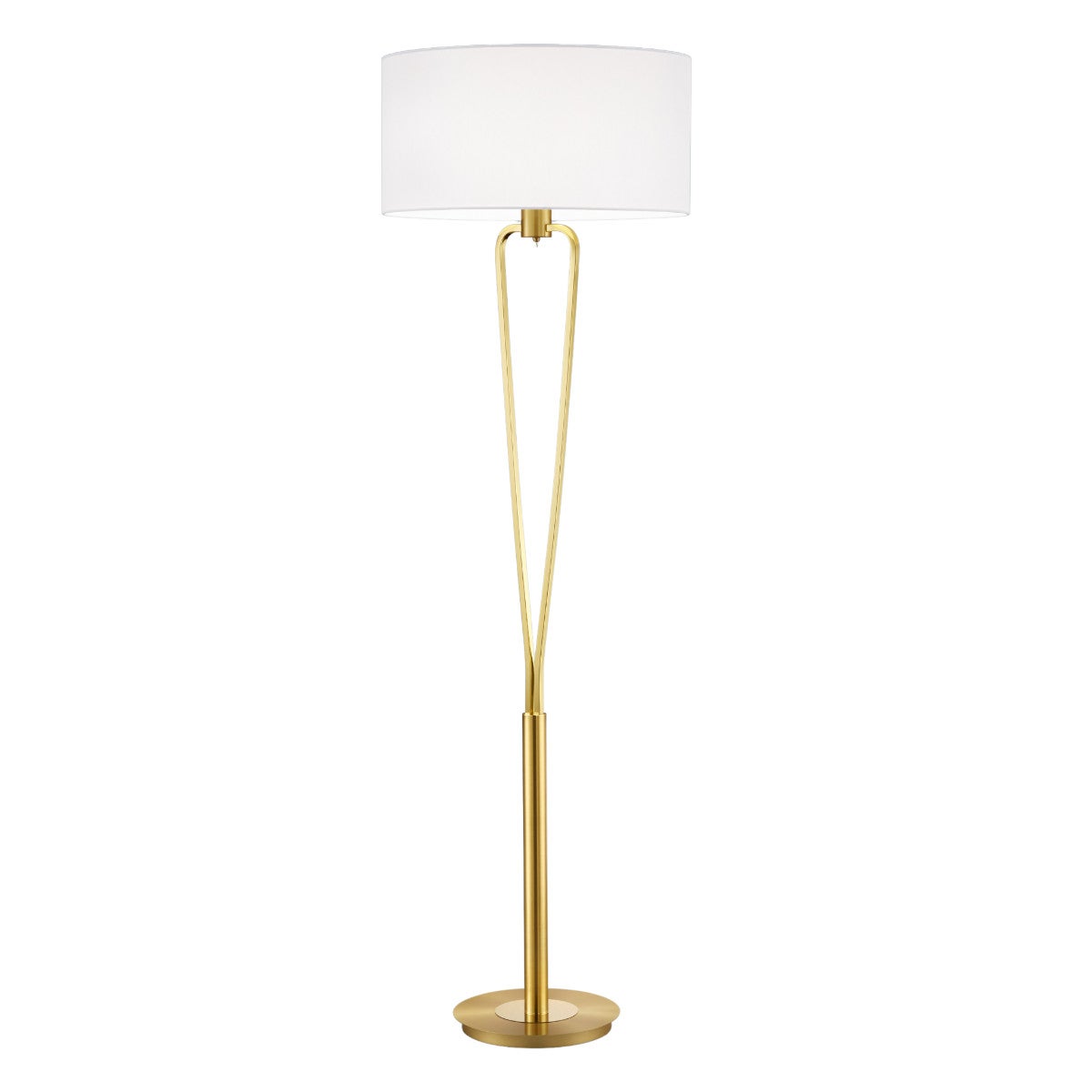 Lampa podłogowa stojąca Paris złoto-biała 1xE27x60W wym: 160 x 50 x 50 cm tkanina Trio
