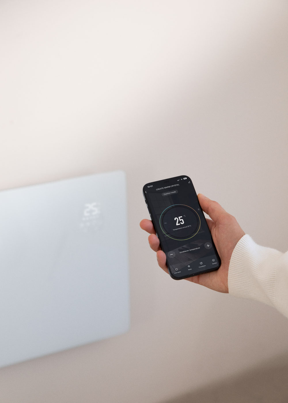 CREATE - WARM CRYSTAL 2500W - Convector eléctrico de cristal con WiFi - 4