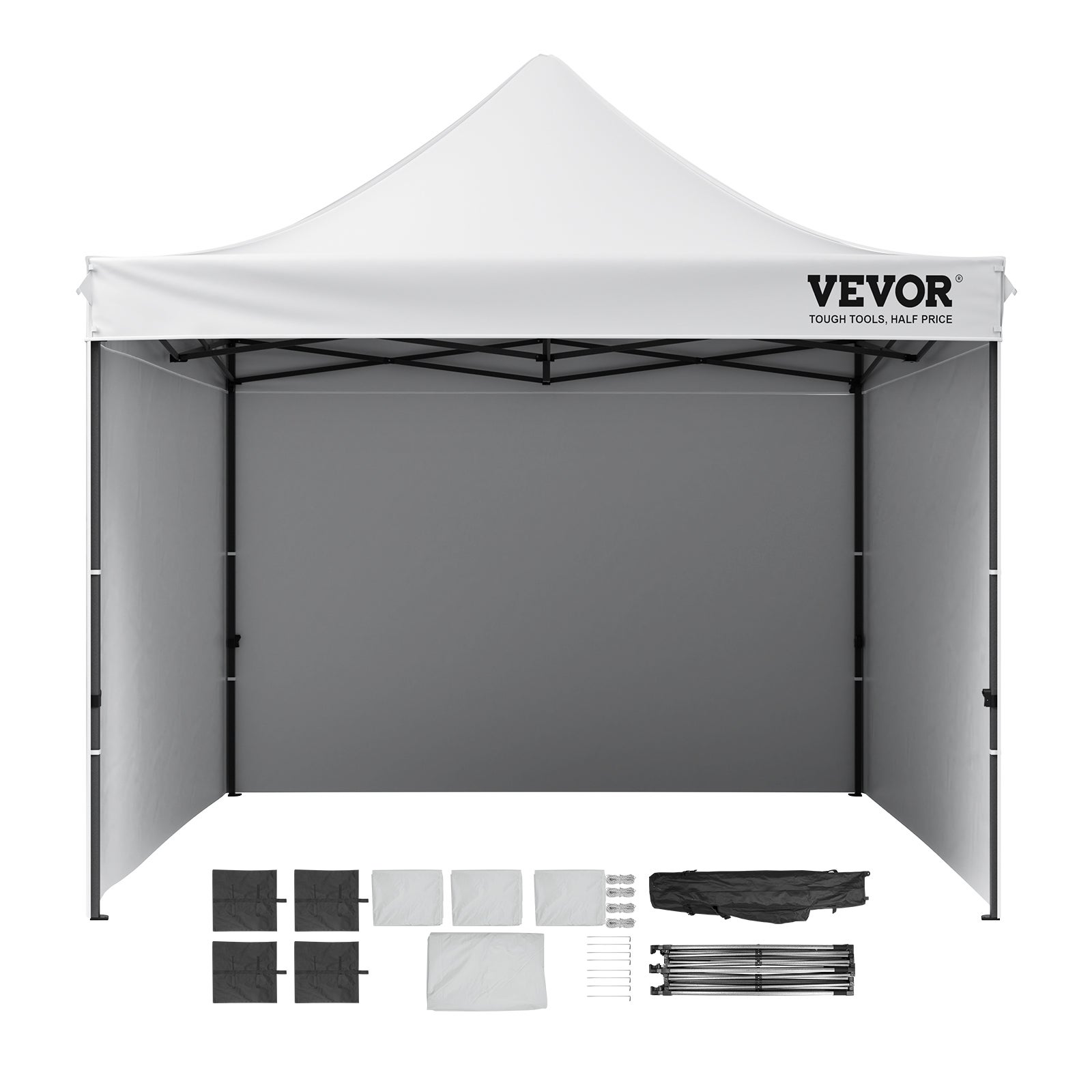 Tonnelle Pop-Up VEVOR 3x3 m avec Parois Amovibles, Imperméable et Résistante UV, avec Sac à Roulettes, Pour Jardin et Terrasse - 9