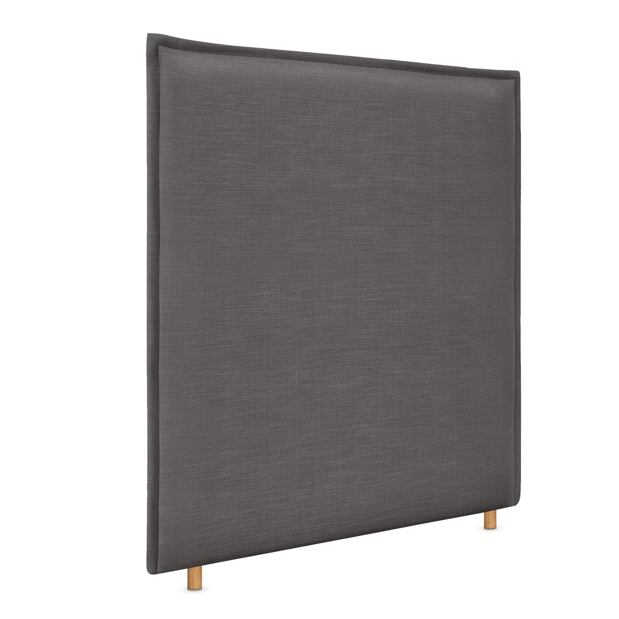 Dhome cabecero de lino natural liso con ribete hasta el suelo 110x120cm camas 105 - gris oscuro