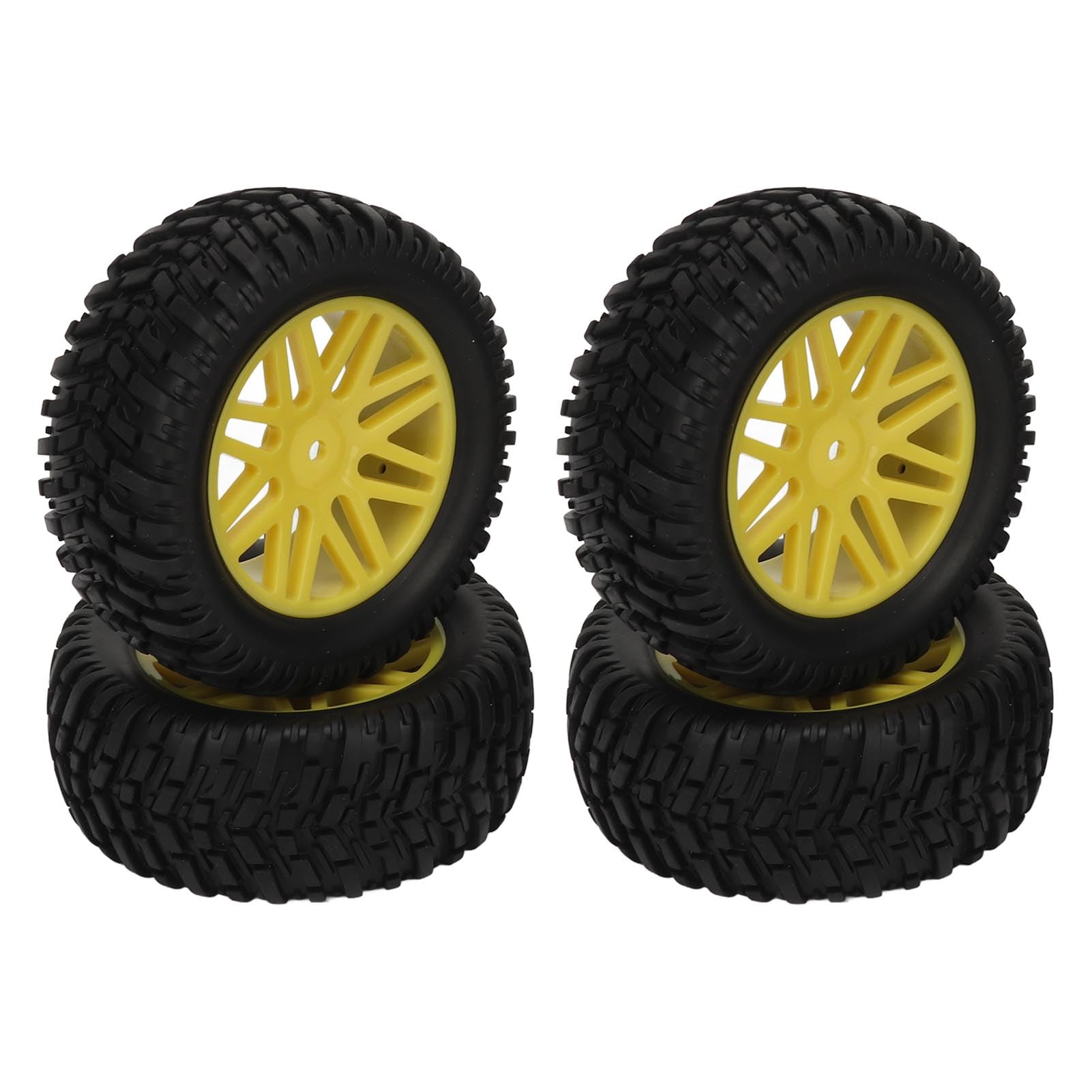 Lot De 4 Roues AUSTAR Pour RC 1/10 - Pneus Caoutchouc 135mm, Moyeu Plastique, Pour Buggy, Crawler, Monster Truck