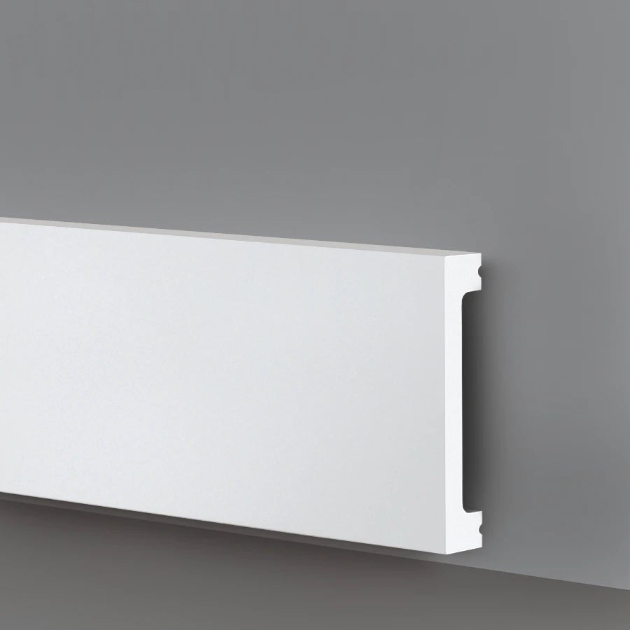 Passe-câbles pour plinthes WHITE SQUARE 100x13 en POLYMÈRES - Polystructuré (prix au mètre linéaire) - 4