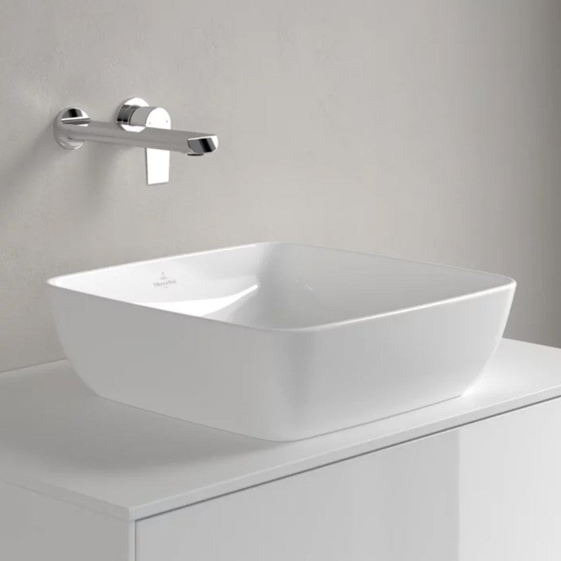 Vasque carrée à poser VILLEROY ET BOCH Artis Stone White ceramic plus - 2