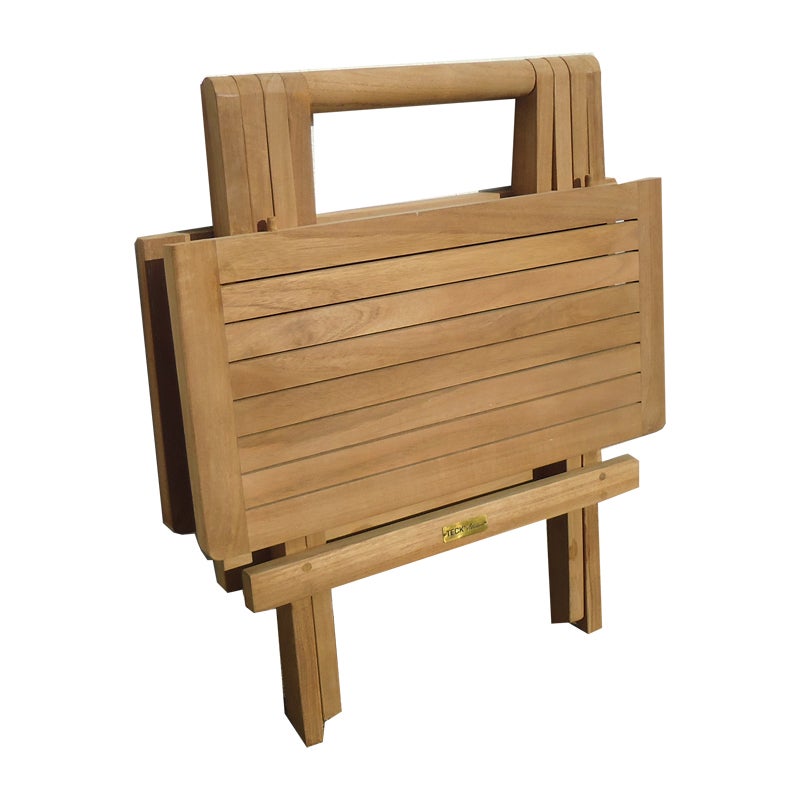 Table basse de jardin carré en Teck Marron - 6