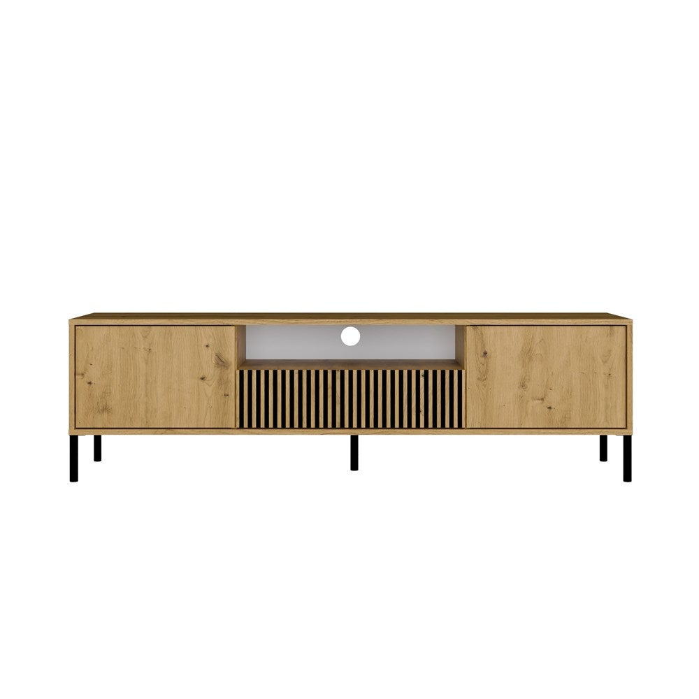 Szafka RTV, dąb Artisan, 164 x 47 x 40 cm - 7