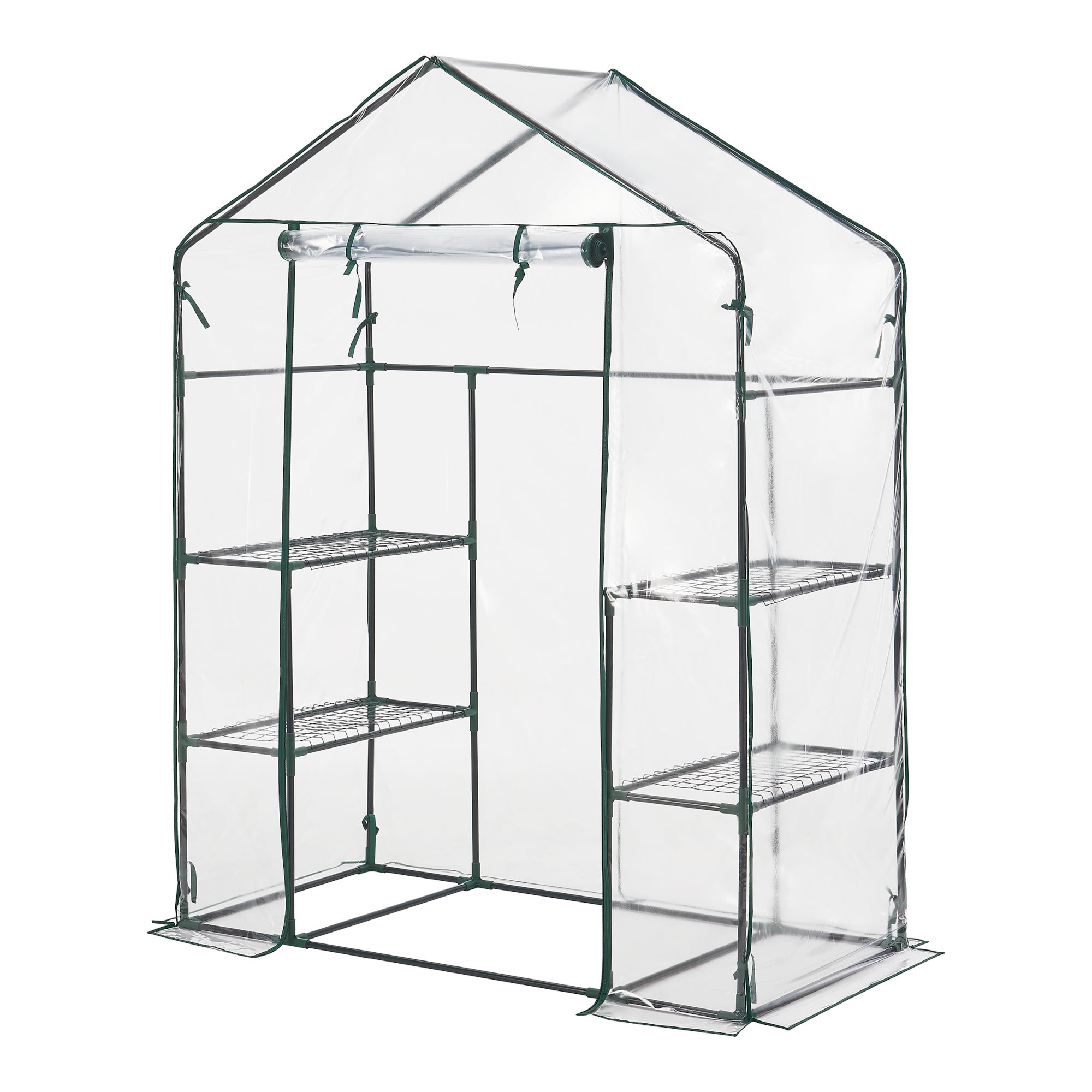 Serre De Jardin WOLTU 3 Étagères - Protection Plantes & Légumes - 69x49x125cm - Blanche