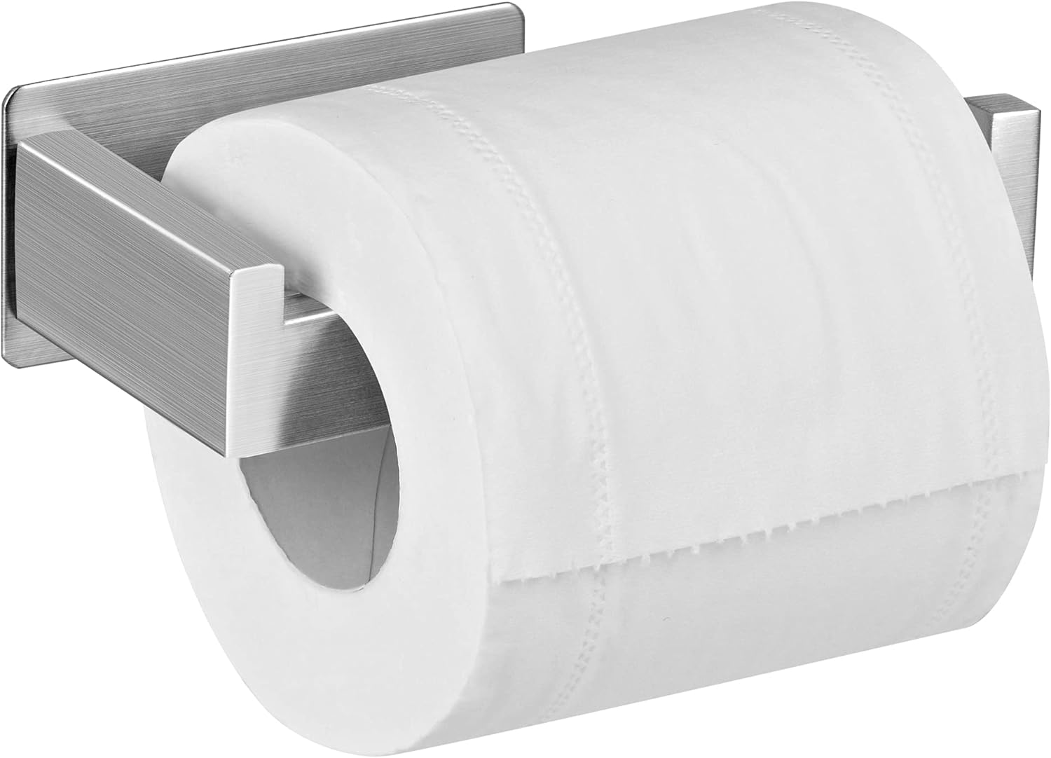 Uchwyt na Papier Toaletowy, Samoprzylepny, ze Stali Nierdzewnej, do Kuchni i Łazienki, srebrny